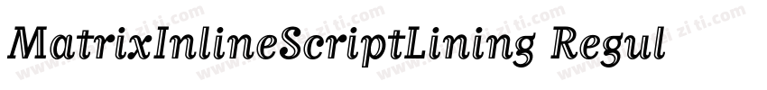 MatrixInlineScriptLining Regular字体转换